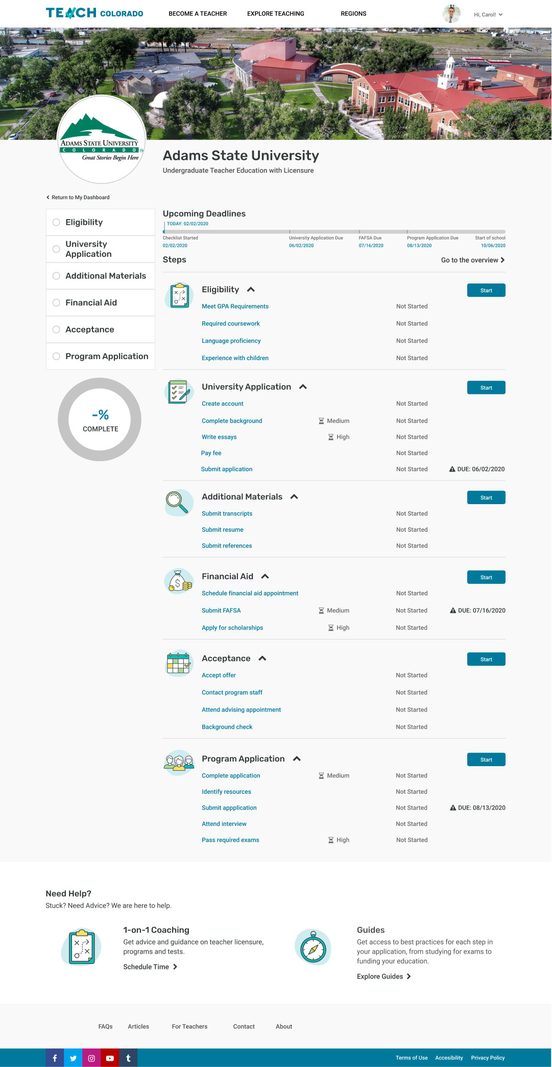 Summary View allows users to see all the steps